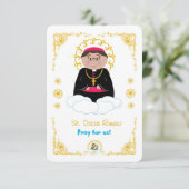 St. Oscar Romero Holy Card Einladung (Stehend Vorderseite)