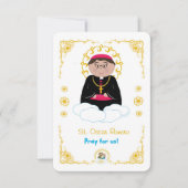 St. Oscar Romero Holy Card Einladung (Vorderseite)