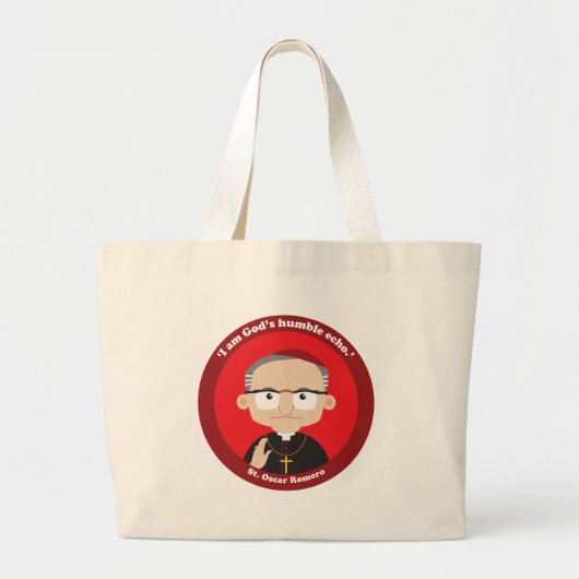 St. Oscar Romero Jumbo Stoffbeutel (Vorne)