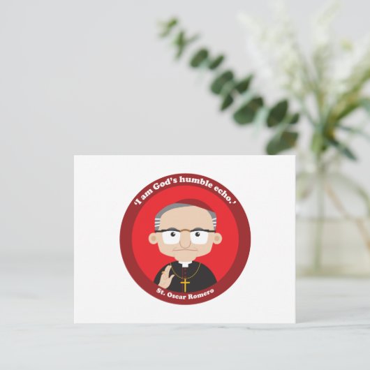 St. Oscar Romero Postkarte (Stehend Vorderseite)