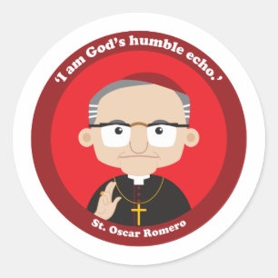 St. Oscar Romero Runder Aufkleber