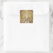 St. Pachomius Quadratischer Aufkleber (Tasche)