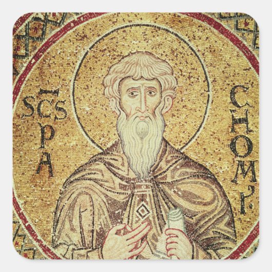 St. Pachomius Quadratischer Aufkleber (Vorderseite)