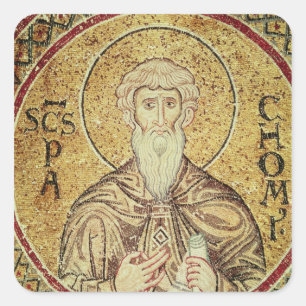 St. Pachomius Quadratischer Aufkleber