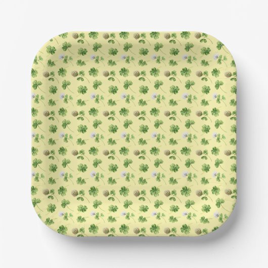 St Paddy Clover Paper Plate Pappteller (Vorderseite)