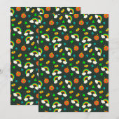 St Paddy-Muster Feiertagskarte (Vorne/Hinten)