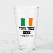 St Paddys Bierbrille mit irischer Flagge Glas (Vorderseite)