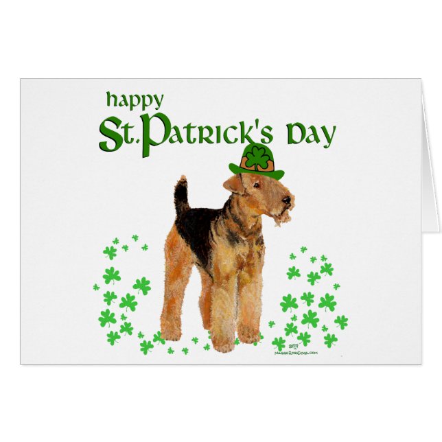 St Paddys Day Airedale (Vorderseite (Horizontal))