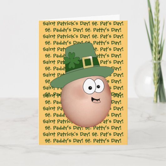 St. Paddy's Day Egg, St. Patrick's Day! Karte (Vorderseite)