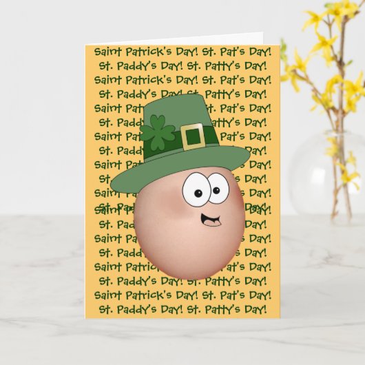 St. Paddy's Day Egg, St. Patrick's Day! Karte (Gelbe Blume)