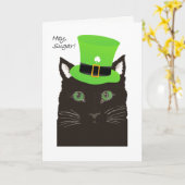 St Paddy's Day, Hey Sugar, Sweetheart, Cat w/Hat Karte (Gelbe Blume)