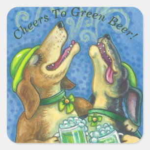 St. Paddy's Day IRISCHE HUNDE HUND STICKER Bogen