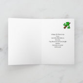 St Paddy's Day Top Hut, Kleeblatt und Shillelagh Karte (Innenseite)