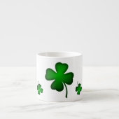St Paddy's Hat und Kleeblatts Espressotasse (Vorderseite)