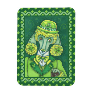 ST. PADDY'S IRISH GREEN FRANZÖSISCHES POODLE, LUCK MAGNET