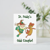St. Paddy's Odd Couple Postkarte (Stehend Vorderseite)
