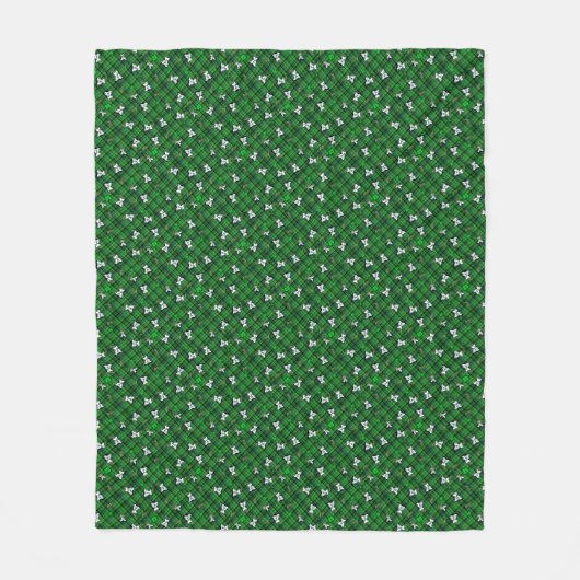 St. Paddy's Westie KiniArt Fleece Blanket (Vorderseite)