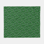 St. Paddy's Westie KiniArt Fleece Blanket (Vorderseite (Horizontal))
