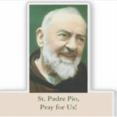 St. Padre Pio Aufkleber (Vorderseite)