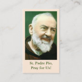 St. Padre Pio Gebet Card Telefonnummerkarte (Vorderseite)