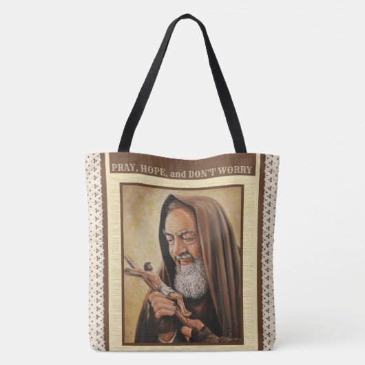 St. Padre Pio Gebet Hand Gottesdienst Tasche (Rückseite)