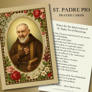 St. Padre Pio Gebet Katholische Priester Rose Einladung