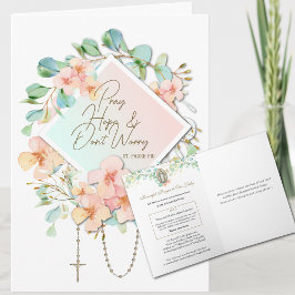 St. Padre Pio Gebet zur Jungfrau Mary Floral Karte