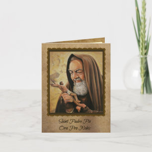 St. Padre Pio Gebetskarte mit Zitaten Karte