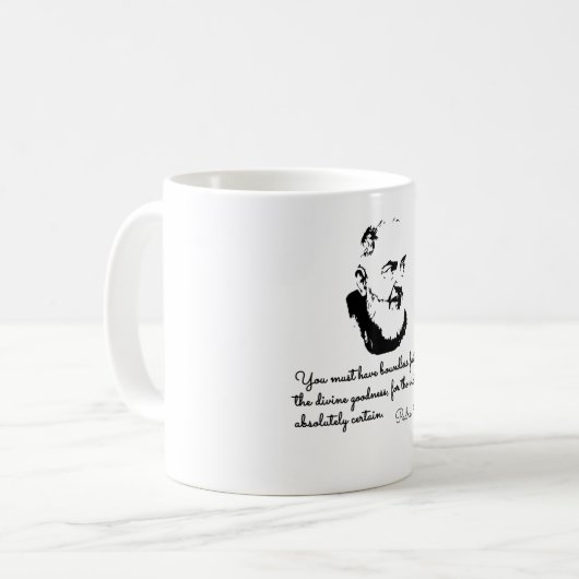 st. Padre pio Kaffeetasse (Vorderseite Links)
