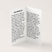 St. PADRE PIO-Karte (Innenseite)