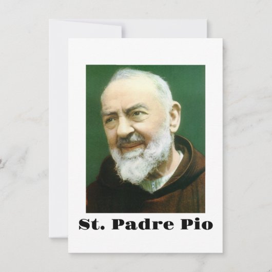 St. PADRE PIO-Karte Dankeskarte (Vorderseite)