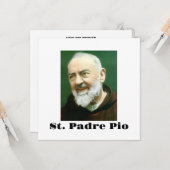 St. PADRE PIO-Karte Karte (Vorderseite/Rückseite Beispiel)