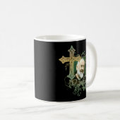 St Padre Pio Katholische Heilige Gebetskreuz Kaffeetasse (VorderseiteRechts)