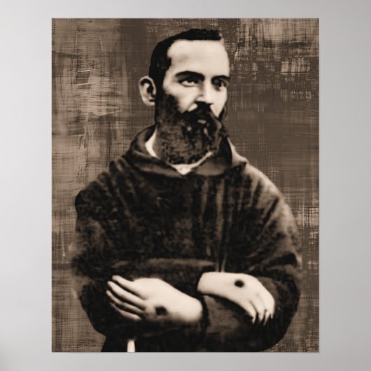 St Padre Pio Katholische Saint A-092621 Poster (Vorne)