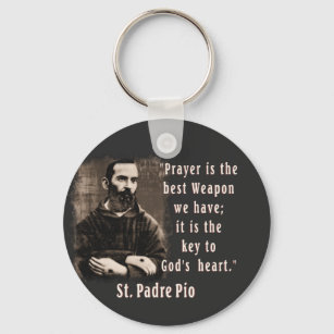 St Padre Pio Katholische Saint A-092721 Schlüsselanhänger