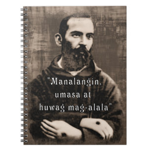 St Padre Pio Katholische Saint-Philippinen Zitat Notizblock