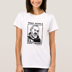St. Padre Pio Katholischer T - Shirt Christliches