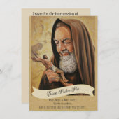 St. Padre Pio Lady Karmel Gebetskarte Heilige Kart Einladung (Vorne/Hinten)