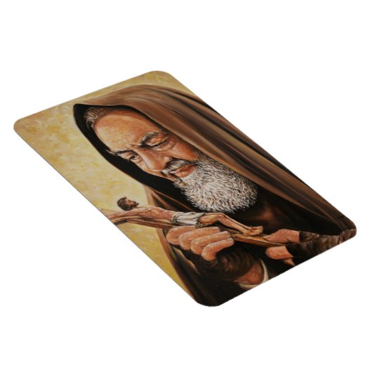 St. Padre Pio mit Crucifix Kühlschrank/Auto Magnet (Rechte Seite)