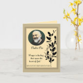 St. Padre Pio mit Zitat Karte (Gelbe Blume)