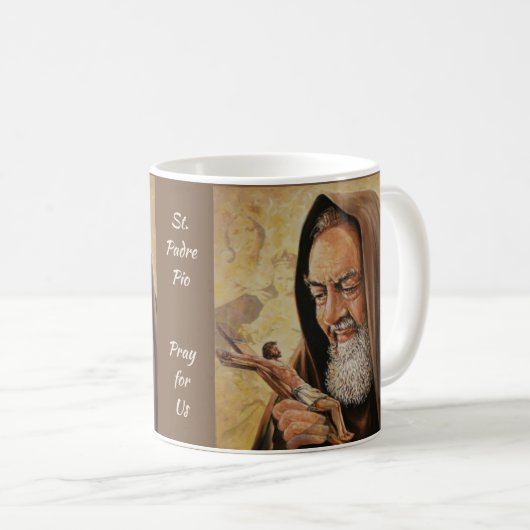 St. Padre Pio Priester u. Stigmatist Kaffeetasse (VorderseiteRechts)