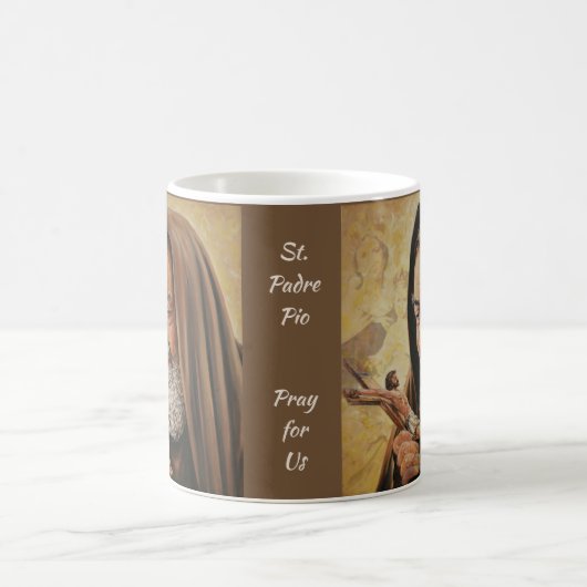 St. Padre Pio Priester u. Stigmatist Kaffeetasse (Mittel)