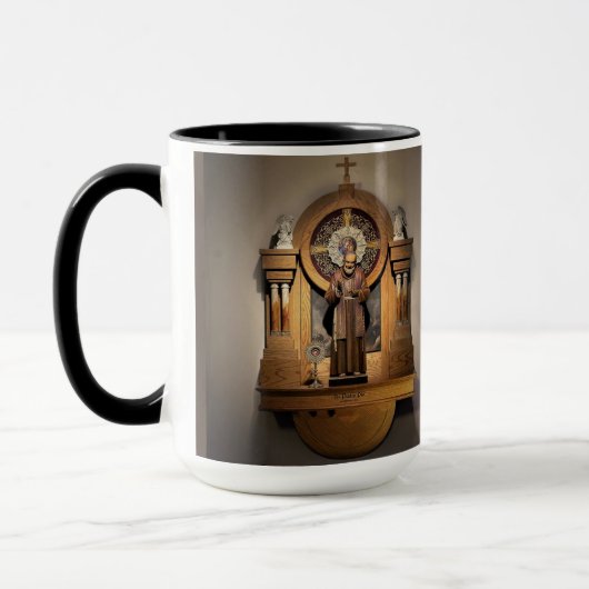 St. Padre Pio u. St.Gemma Galgani Schreine Tasse (Links)