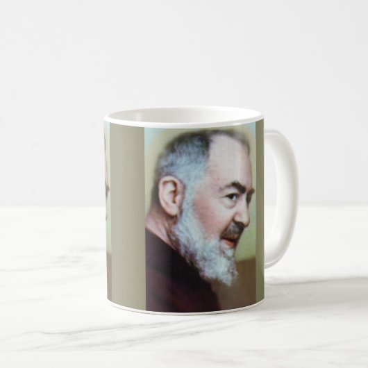 ST. PADRE PIO VON PIETRELCINA KAFFEETASSE (VorderseiteRechts)