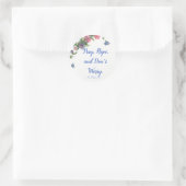 St. Padre Pio Zitat mit Blume Runder Aufkleber (Tasche)