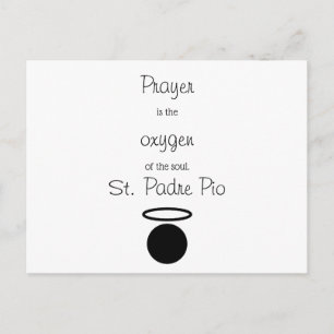 St. Padre Pio Zitat Postkarte