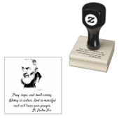 St. Padre Pio Zitat über Besorgnis Gummistempel (Stempel)