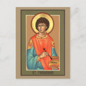 St. Panteleimon Prayer Card Postkarte (Vorderseite)