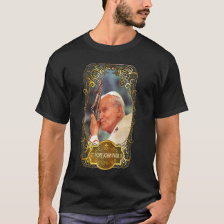St Papst Johannes Paul II Kreuz Katholischer Heili T-Shirt