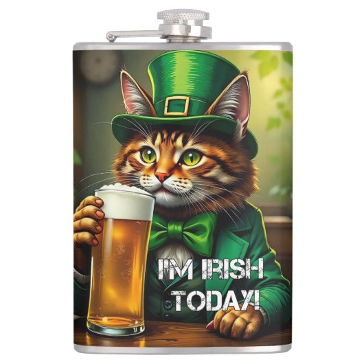 St. Pat Cat Flachmann (Vorderseite)